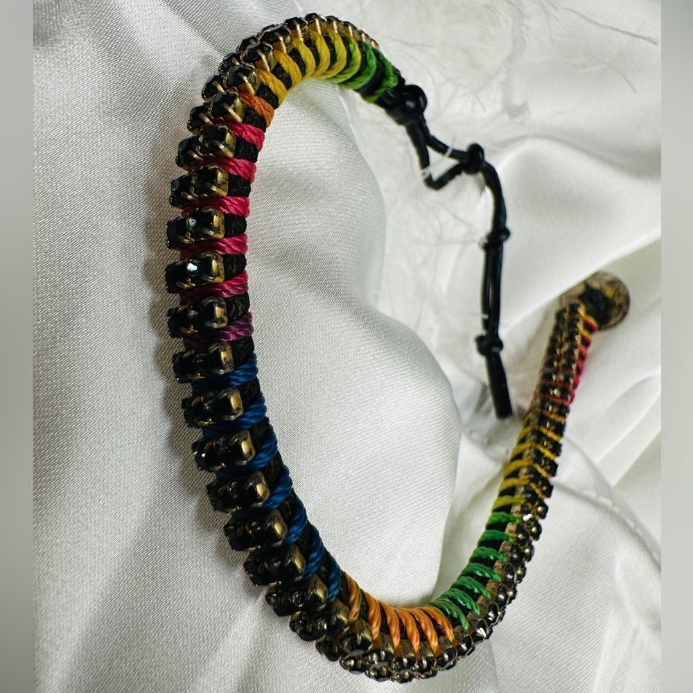 Stella & Dot Rainbow Woven Bracelet – Unisex & Trendy - Picture 11 of 17